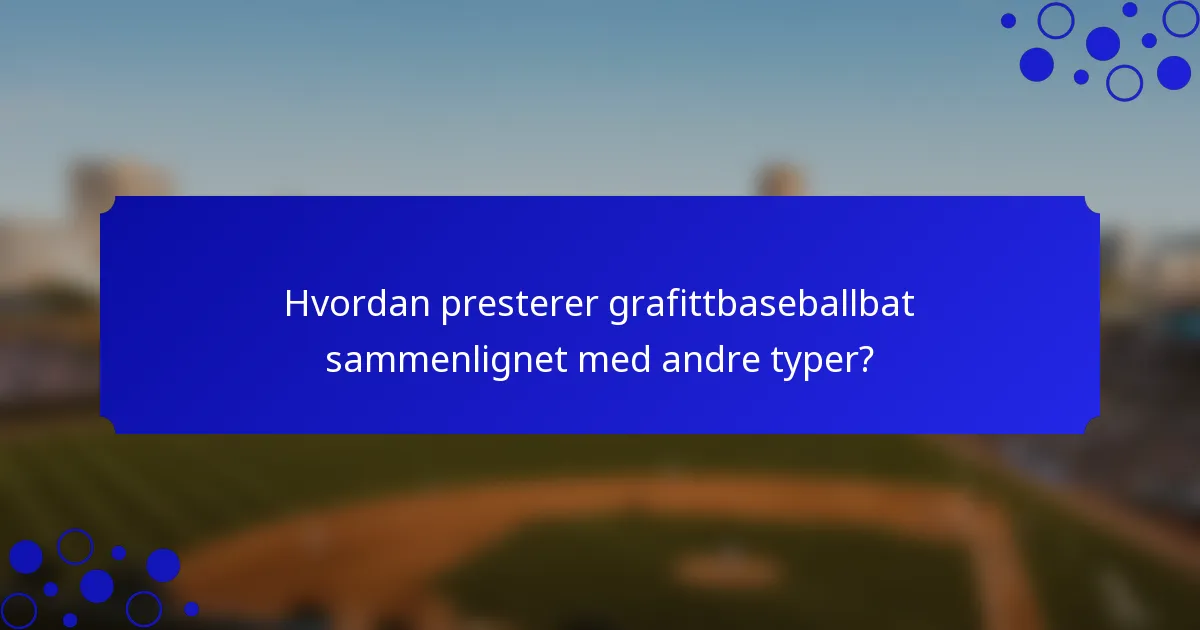 Hvordan presterer grafittbaseballbat sammenlignet med andre typer?